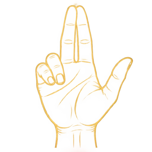 Pointer gesture with thumb open